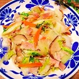 白菜とベーコン☆彩り炒め